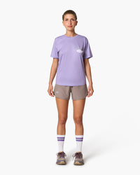 Pantaloncini corti taupe, indossati, vista frontale