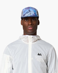 Cappellino da corsa, indossato, vista frontale