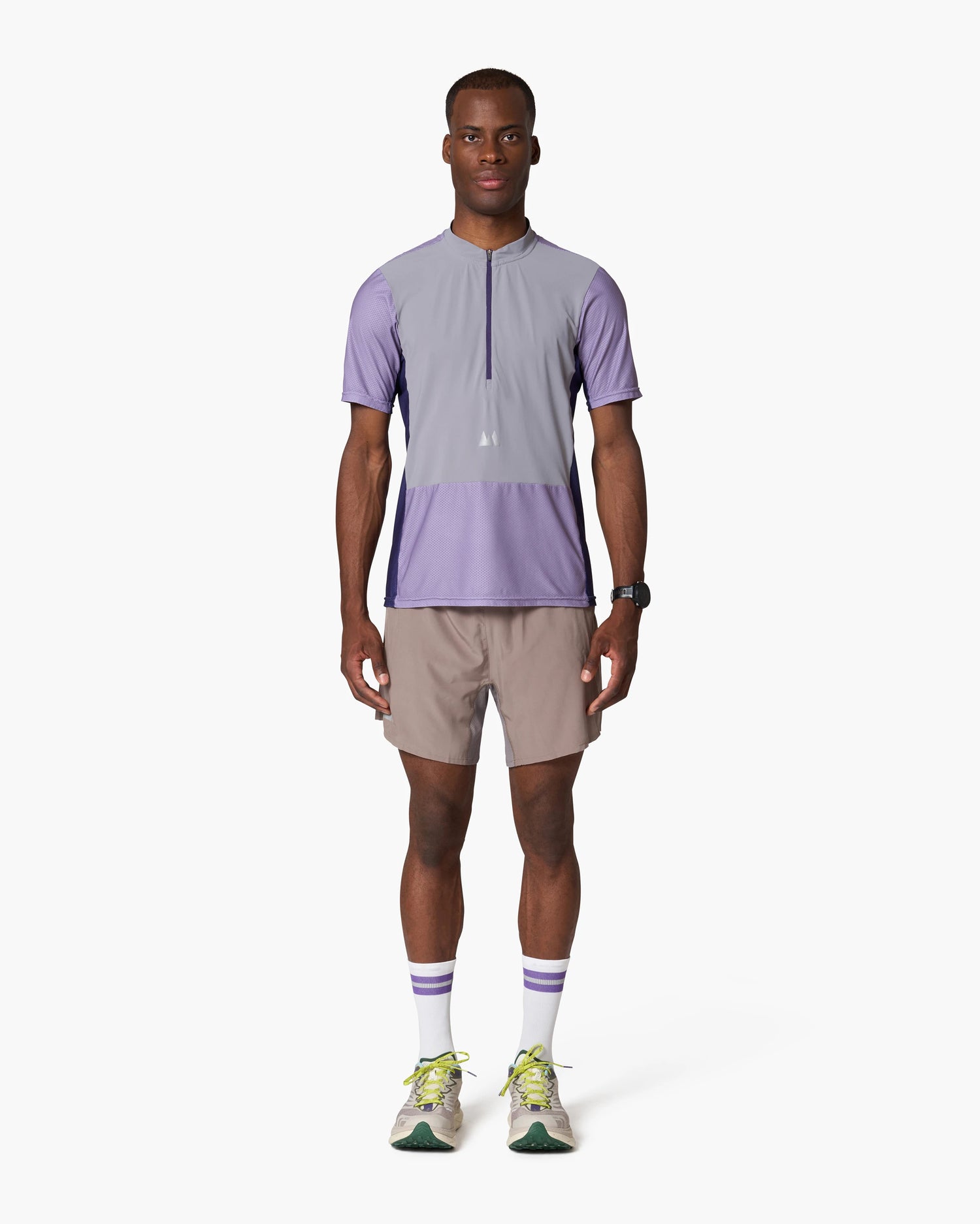 Trail Race Zip Tee Front