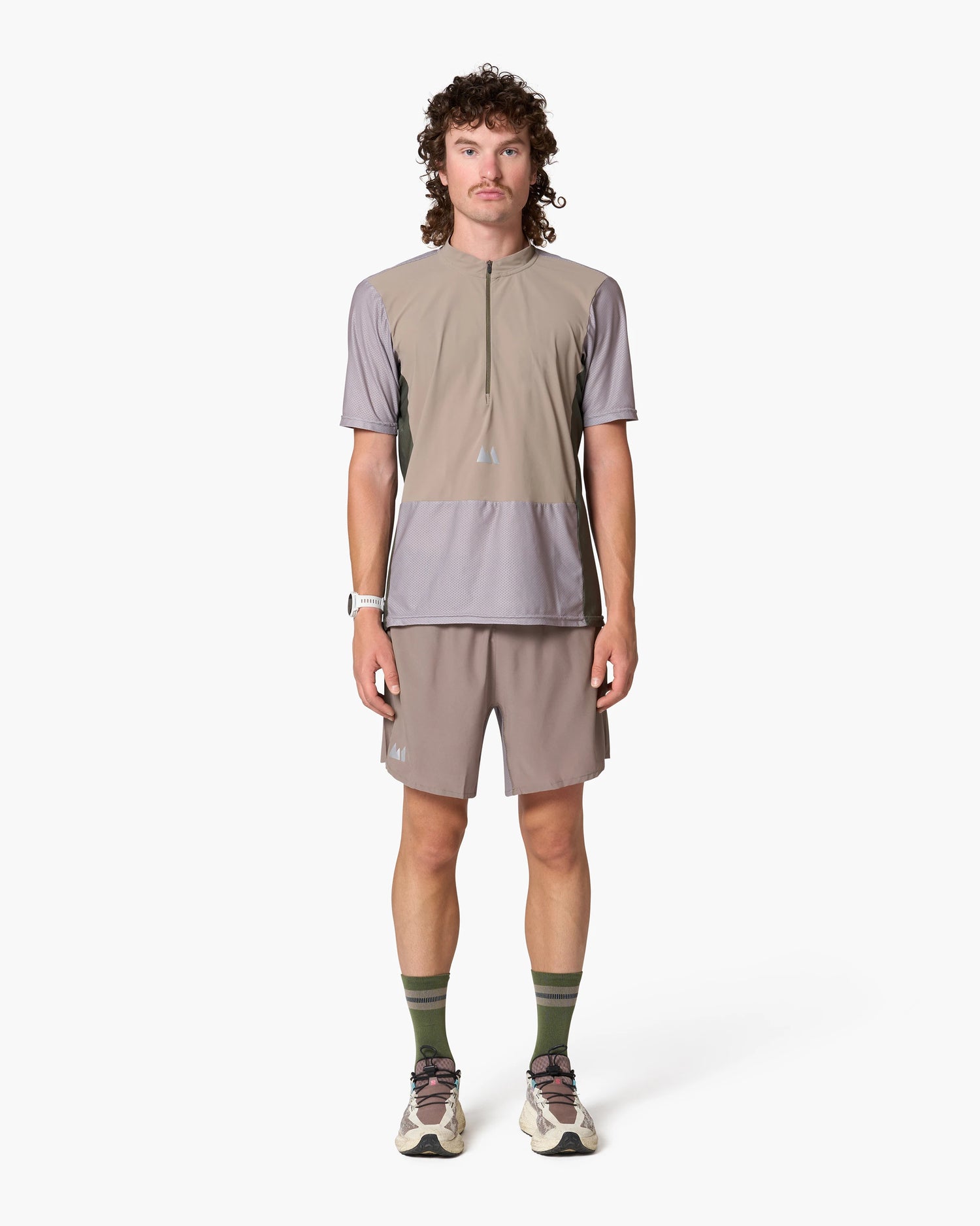 Trail Race Zip Tee Front
