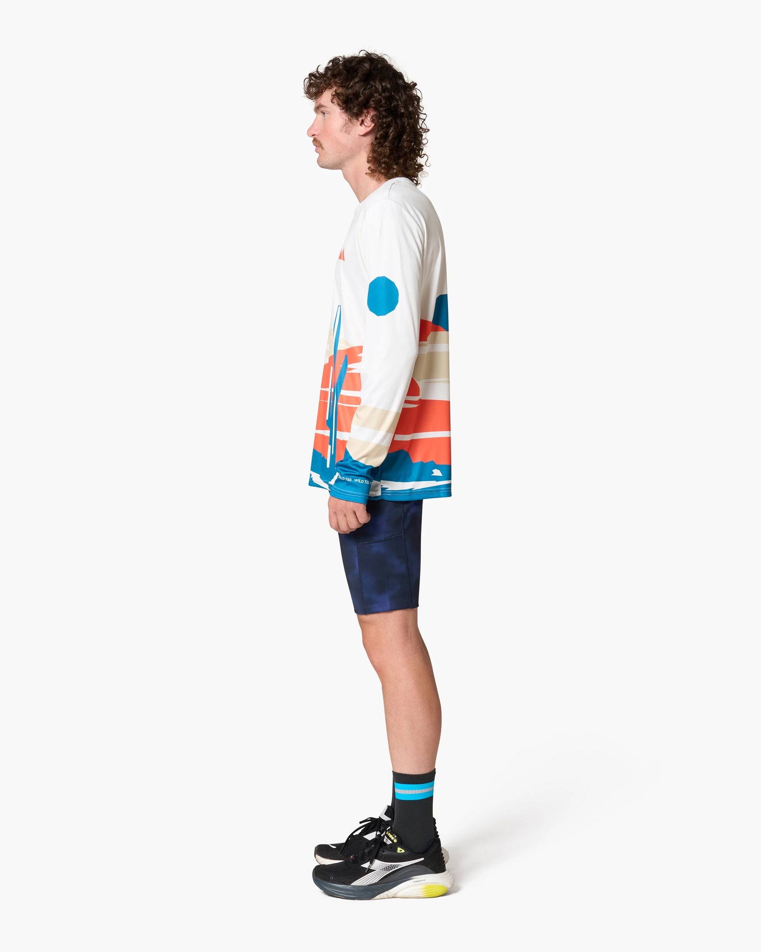 Wild Tee x Buckled Podcast Sonoran Desert Longsleeve Detail Image