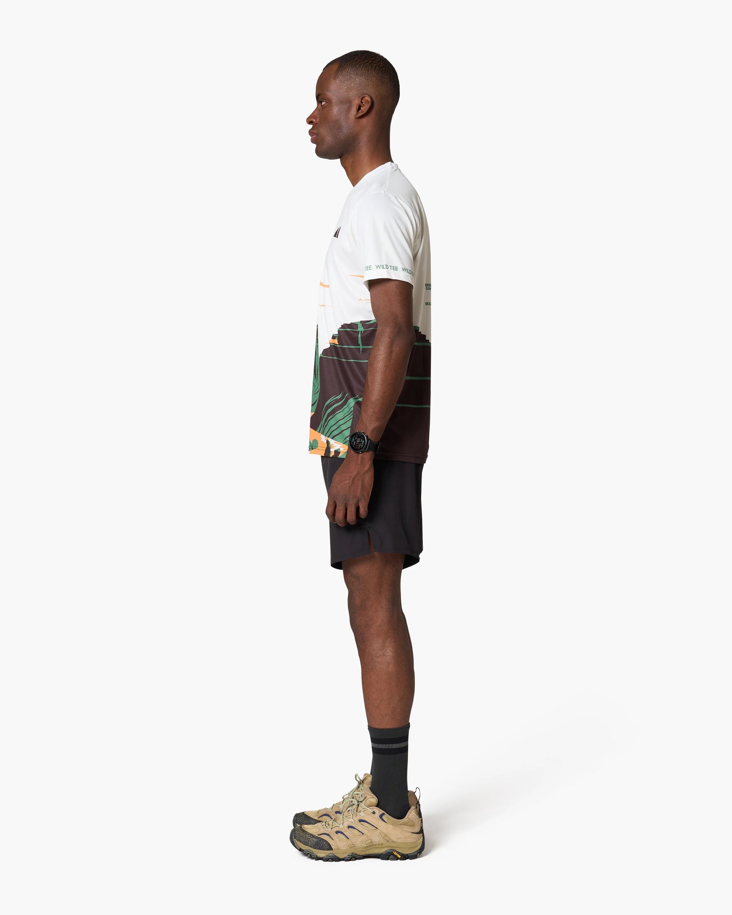 Wild Tee x Buckled Podcast Grand Canyon R2R2R Tee Detail Image