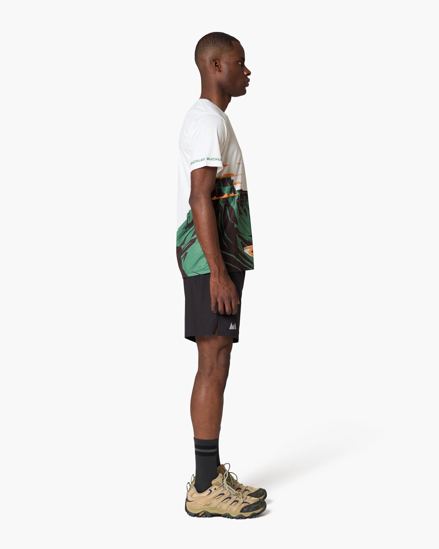 Wild Tee x Buckled Podcast Grand Canyon R2R2R Tee Detail Image