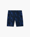 Half tights Badlands aderenti con stampa camouflage nei toni del blu notte e tasche laterali, vista frontale