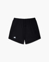 Pantaloncini Everglades corti neri con coulisse in vita e logo sulla gamba, vista frontale