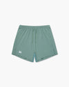 Pantaloncini Everglades corti verde menta con coulisse in vita e logo sulla gamba, vista frontale