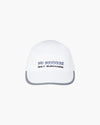 Cappellino bianco con scritta No Winners Only Survivors e profilo riflettente sulla tesa