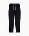 Pantaloni Kenai jogger neri con coulisse in vita e fondo a costine, vista frontale