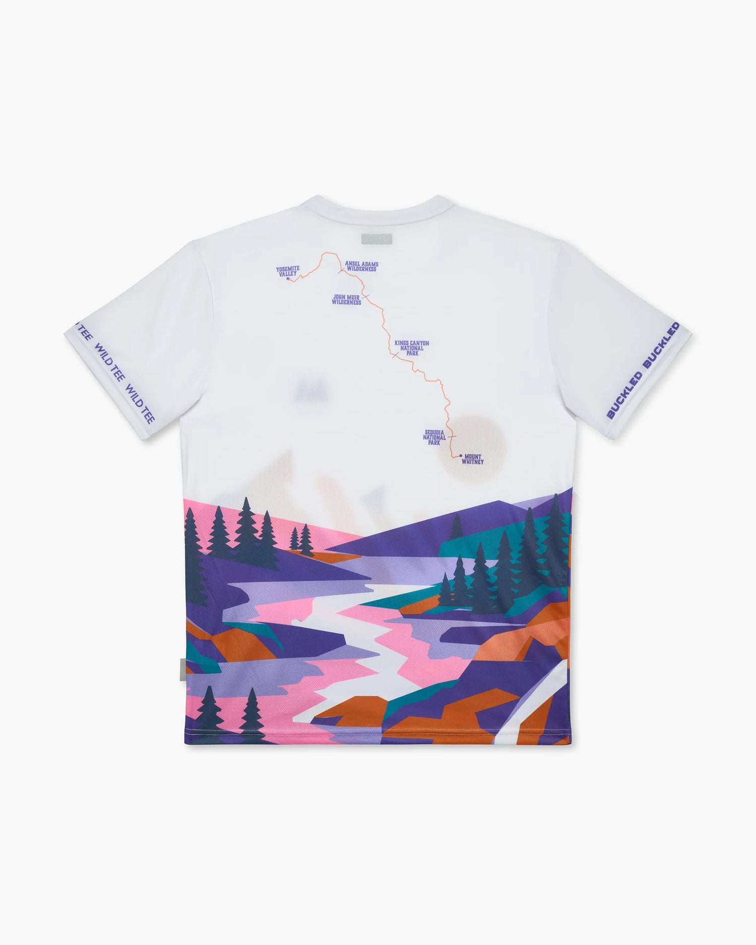 Wild Tee x Buckled Podcast Sierra Nevada JMT Tee Front