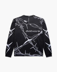 Maglia a maniche lunghe nera, vista posteriore